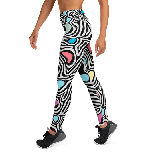 Damen-Yoga-Leggings mit hohem Bund für mühelosen Komfort und trendige Performance - Perfekt für Yoga und den Alltag!Abstract