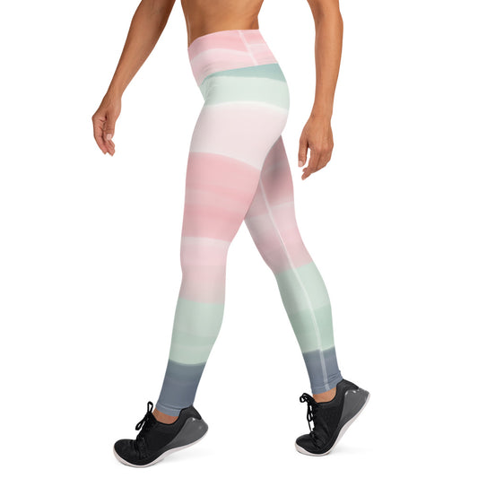 Damen-Yoga-Leggings mit hohem Bund für mühelosen Komfort und trendige Performance - Perfekt für Yoga und den Alltag! Soft Colour