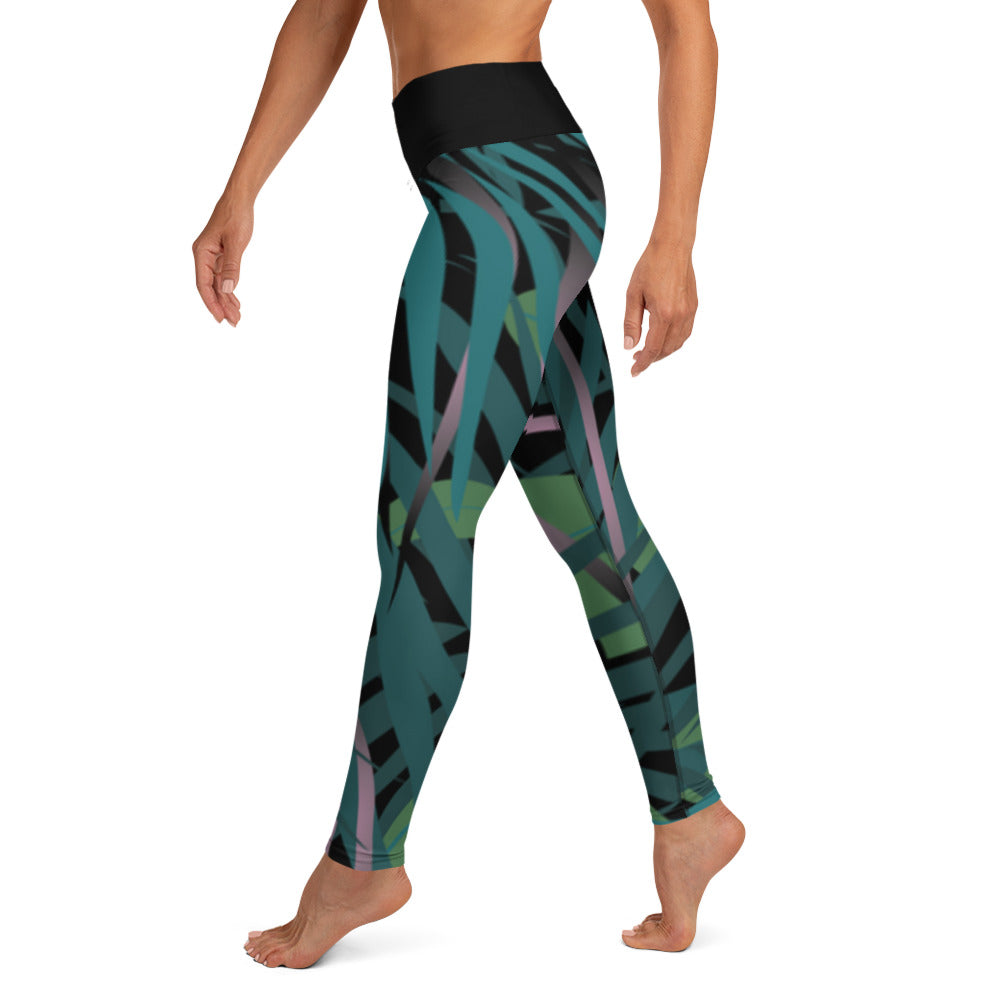 Damen-Yoga-Leggings mit hohem Bund für mühelosen Komfort und trendige Performance - Perfekt für Yoga und den Alltag!  Floral