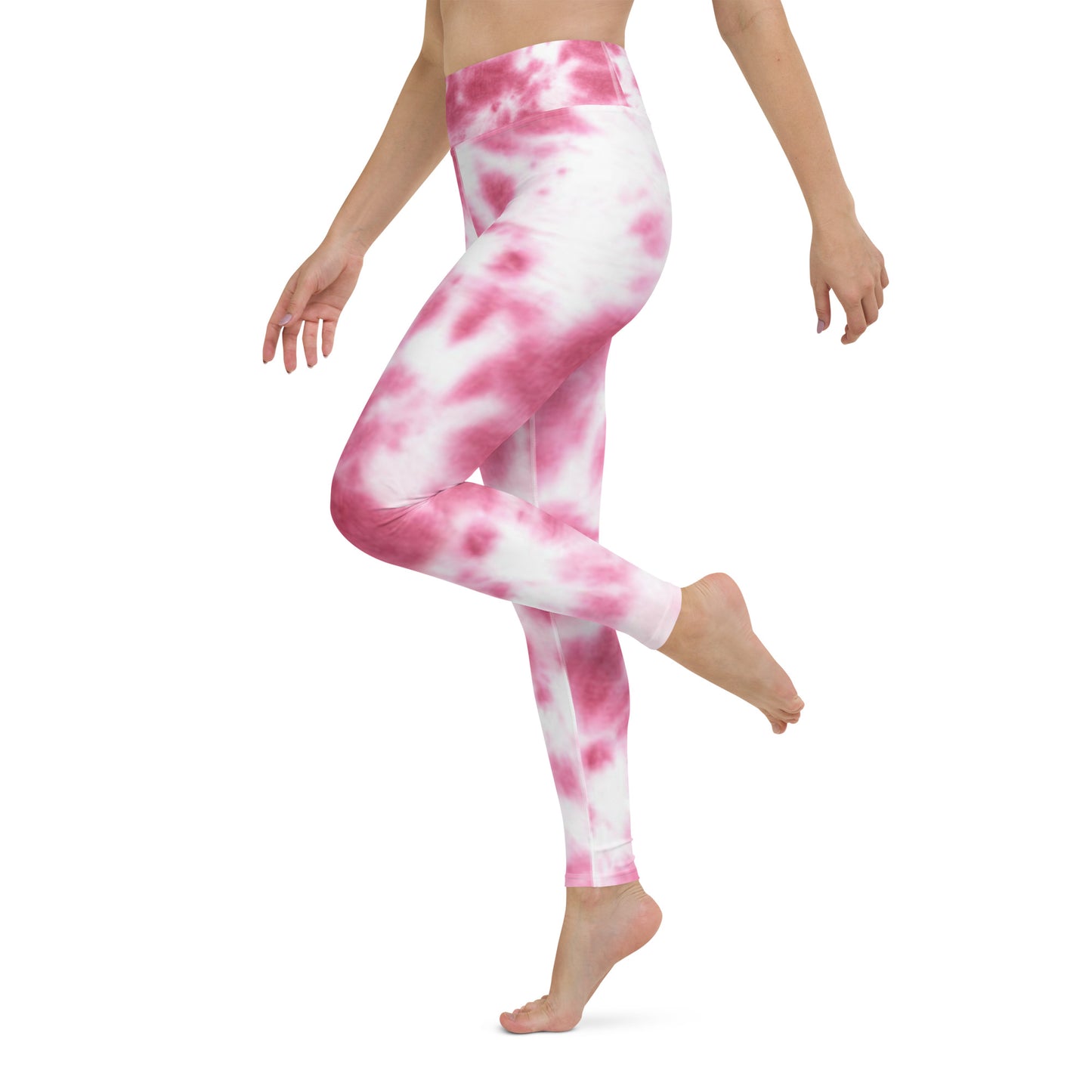 Damen-Yoga-Leggings mit hohem Bund für mühelosen Komfort und trendige Performance - Perfekt für Yoga und den Alltag! Pinky Batik