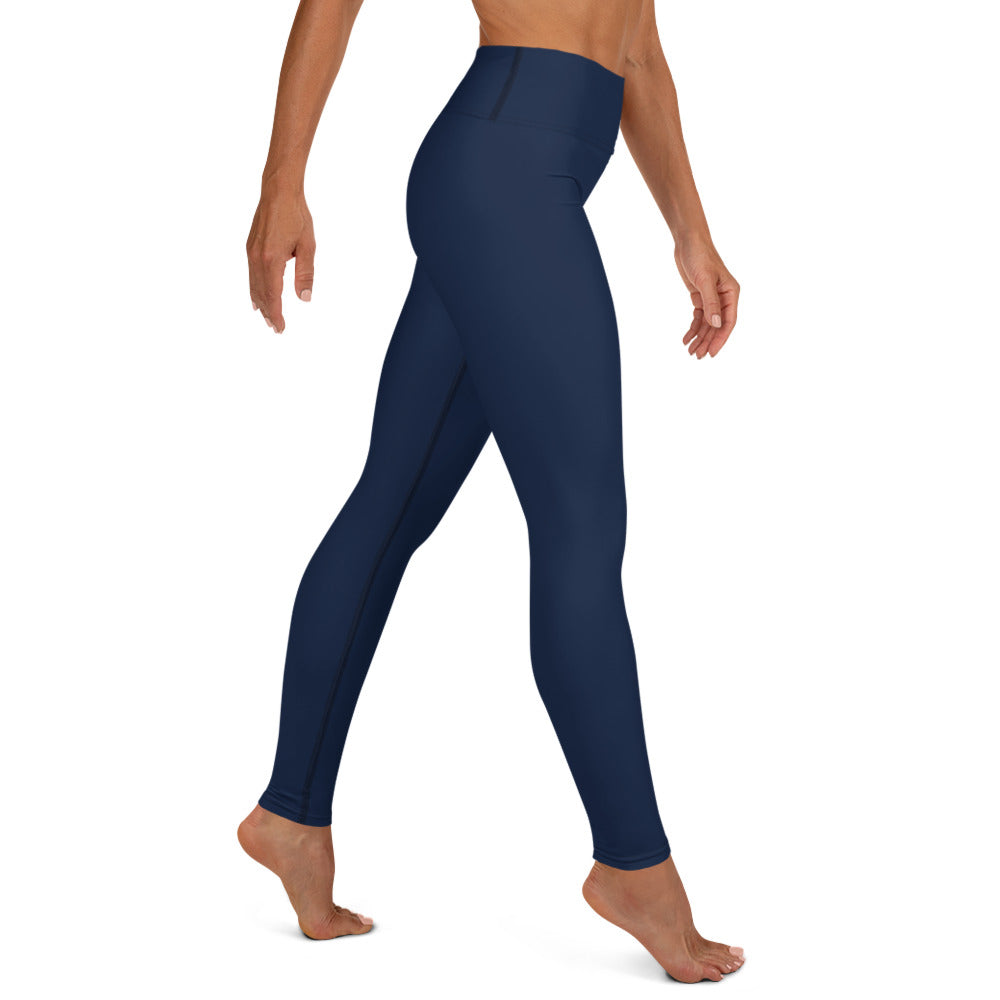 Damen-Yoga-Leggings mit hohem Bund für mühelosen Komfort und trendige Performance - Perfekt für Yoga und den Alltag! Basic Navy