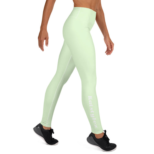 Damen-Yoga-Leggings mit hohem Bund für mühelosen Komfort und trendige Performance - Perfekt für Yoga und den Alltag! Basic Mint