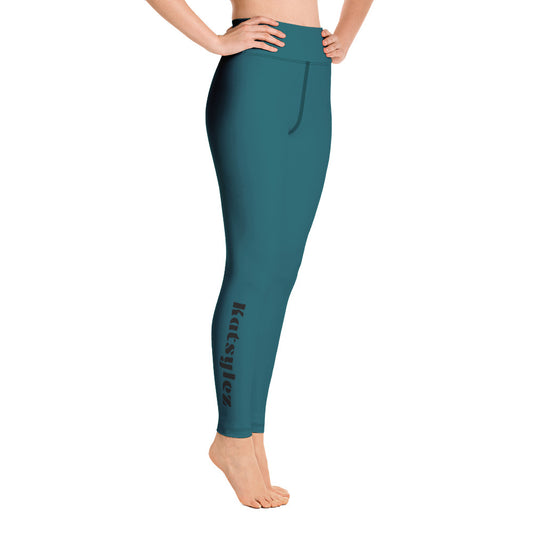 Damen-Yoga-Leggings mit hohem Bund für mühelosen Komfort und trendige Performance - Perfekt für Yoga und den Alltag! Basic Ocean