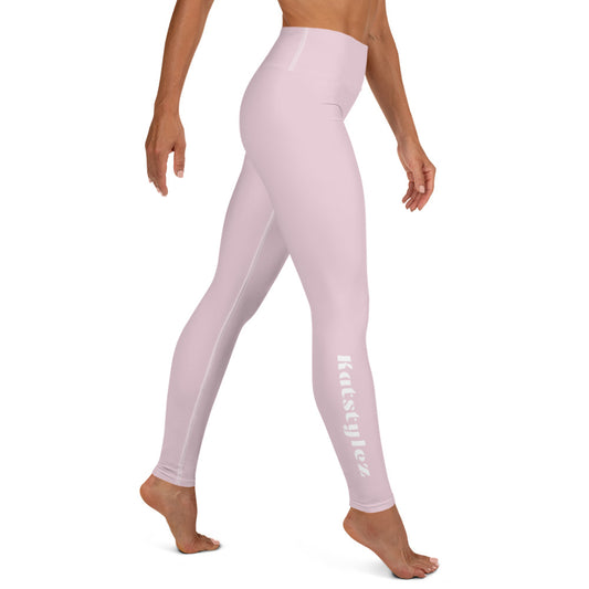 Damen-Yoga-Leggings mit hohem Bund für mühelosen Komfort und trendige Performance - Perfekt für Yoga und den Alltag! Basic Soft Rose