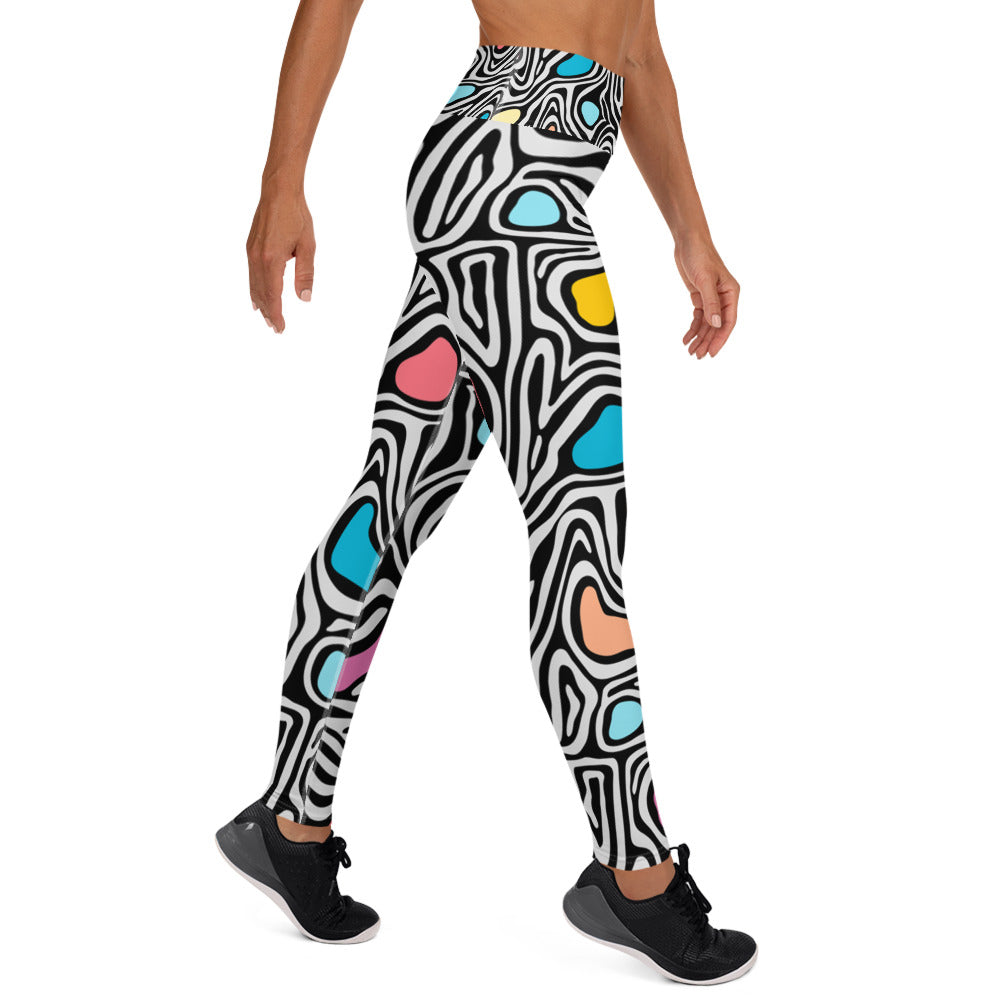 Damen-Yoga-Leggings mit hohem Bund für mühelosen Komfort und trendige Performance - Perfekt für Yoga und den Alltag!Abstract