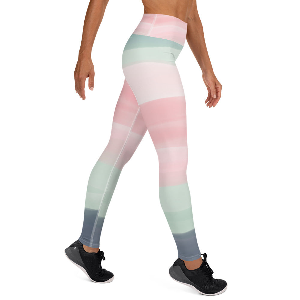 Damen-Yoga-Leggings mit hohem Bund für mühelosen Komfort und trendige Performance - Perfekt für Yoga und den Alltag! Soft Colour