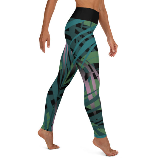 Damen-Yoga-Leggings mit hohem Bund für mühelosen Komfort und trendige Performance - Perfekt für Yoga und den Alltag!  Floral