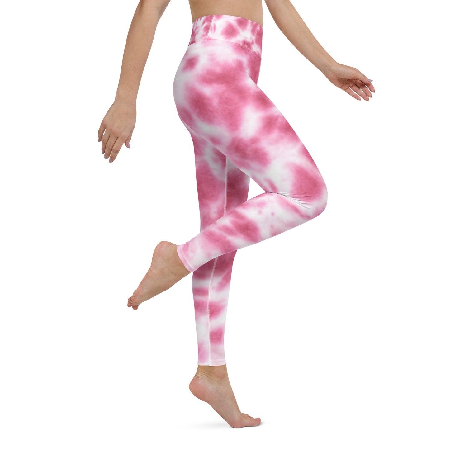 Damen-Yoga-Leggings mit hohem Bund für mühelosen Komfort und trendige Performance - Perfekt für Yoga und den Alltag! Pinky Batik