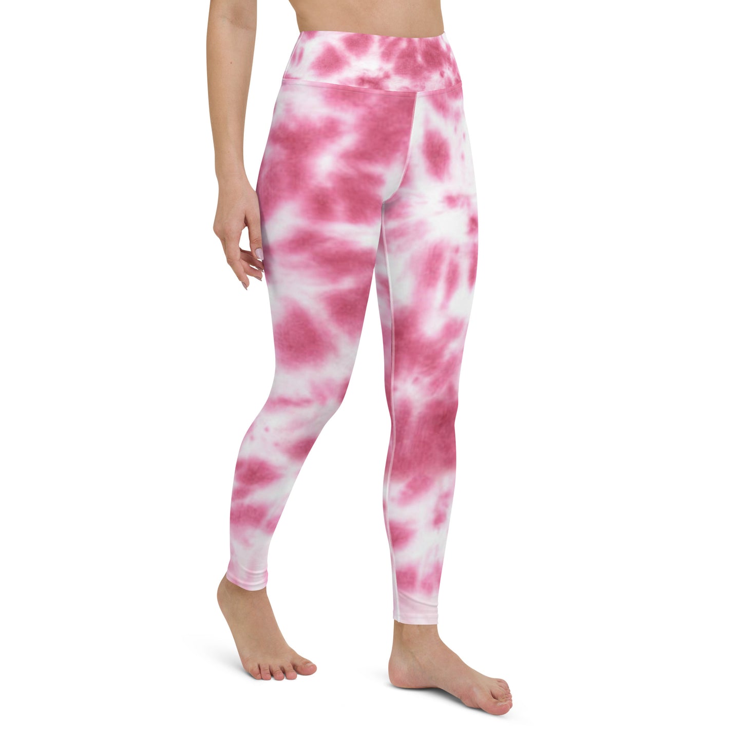 Damen-Yoga-Leggings mit hohem Bund für mühelosen Komfort und trendige Performance - Perfekt für Yoga und den Alltag! Pinky Batik