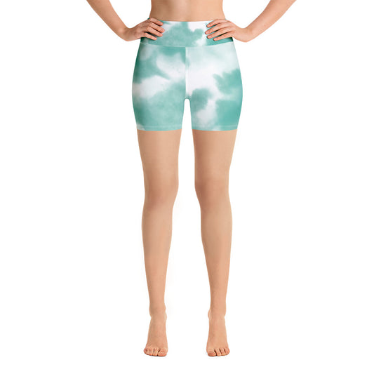 Yoga-Shorts Batik Light Blue