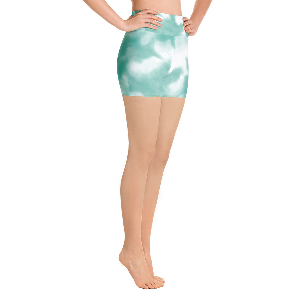 Yoga-Shorts Batik Light Blue